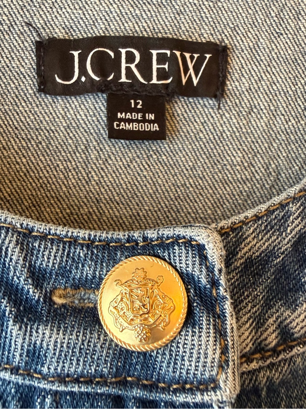 J.Crew Denim Collarless Lady Jacket Size 12 EUC ✨ - Picture 2 of 8